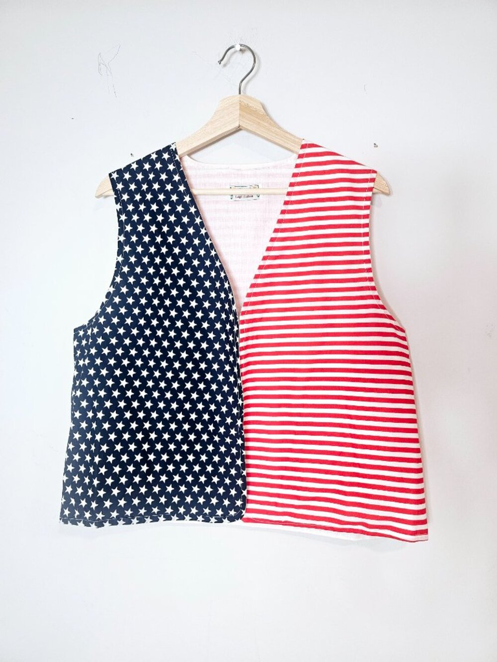 One of A Kind OOAK Handmade United States Americana Stars and Stripes Vest